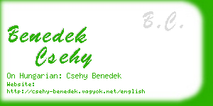 benedek csehy business card